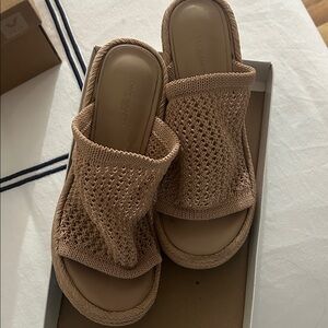 Women's Tan Woven Sandals